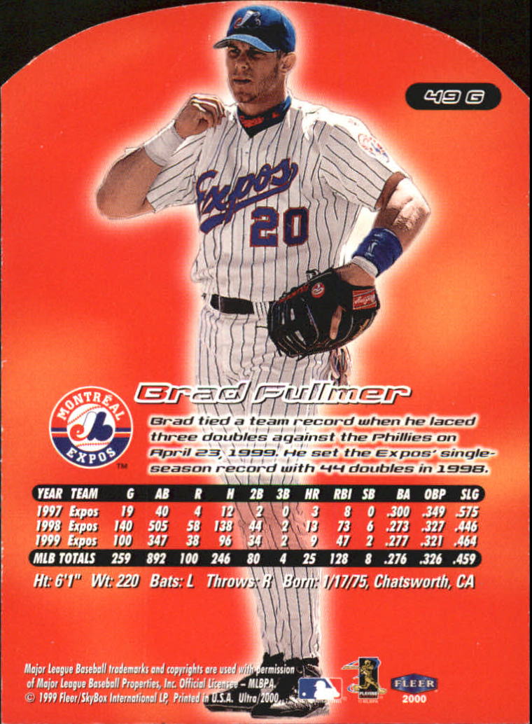 2000 Ultra (Fleer) Baseball "Gold and Platinum Medallion" Parallel Cards - Picture 83 of 323