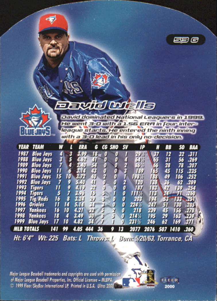 2000 Ultra (Fleer) Baseball "Gold and Platinum Medallion" Parallel Cards - Picture 85 of 323