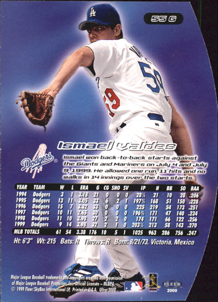 2000 Ultra (Fleer) Baseball "Gold and Platinum Medallion" Parallel Cards - Picture 87 of 323