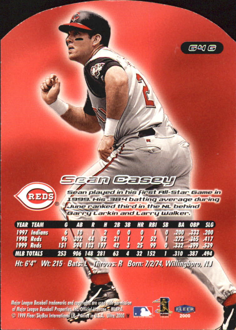 2000 Ultra (Fleer) Baseball "Gold and Platinum Medallion" Parallel Cards - Picture 101 of 323