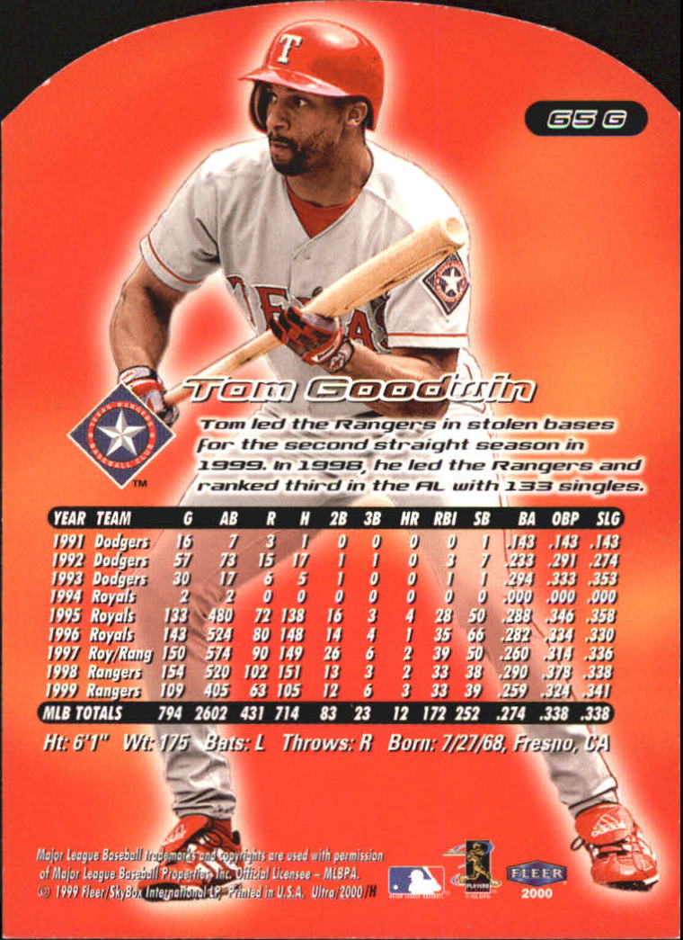 2000 Ultra (Fleer) Baseball "Gold and Platinum Medallion" Parallel Cards - Picture 103 of 323