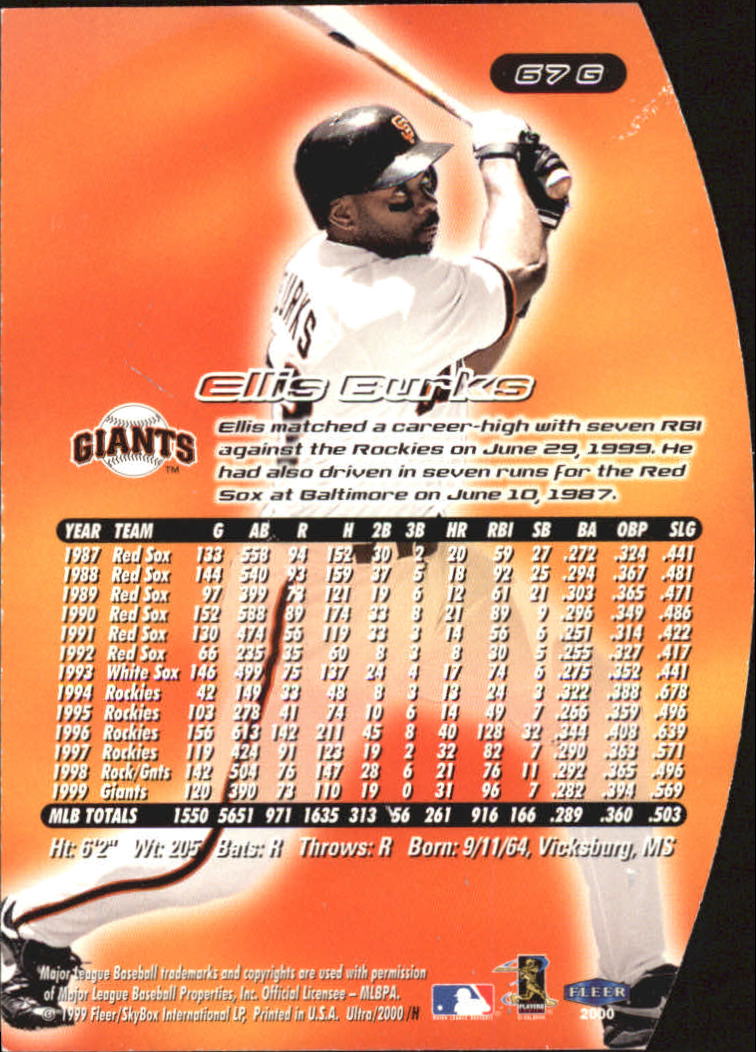 2000 Ultra (Fleer) Baseball "Gold and Platinum Medallion" Parallel Cards - Picture 107 of 323