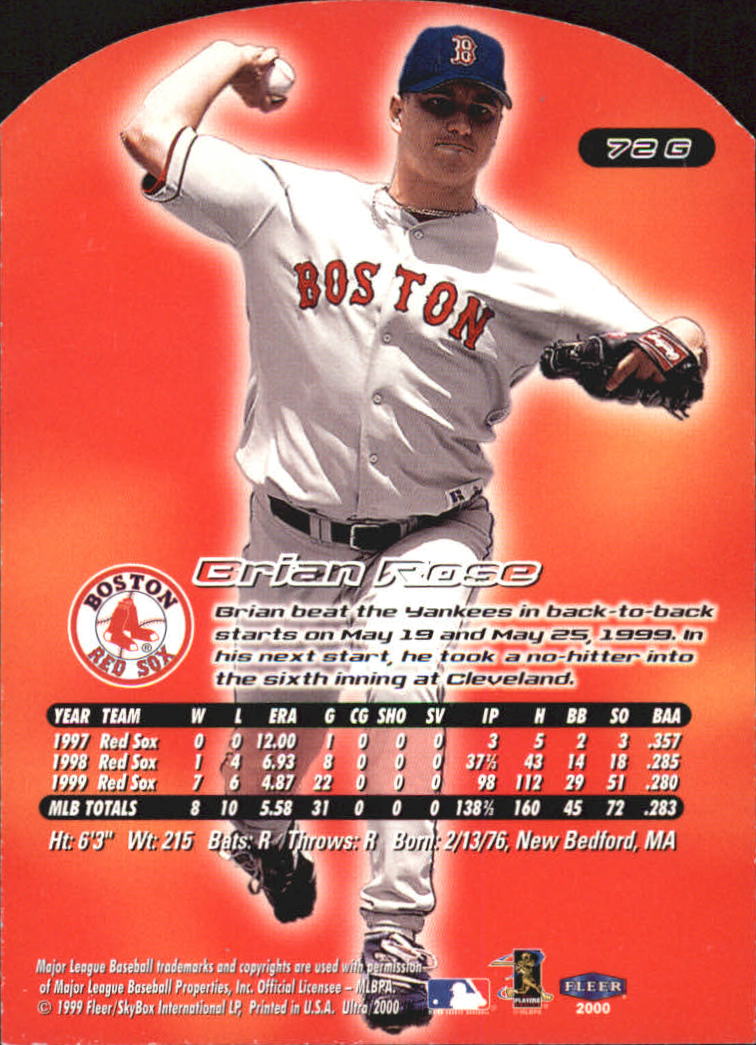 2000 Ultra (Fleer) Baseball "Gold and Platinum Medallion" Parallel Cards - Picture 111 of 323