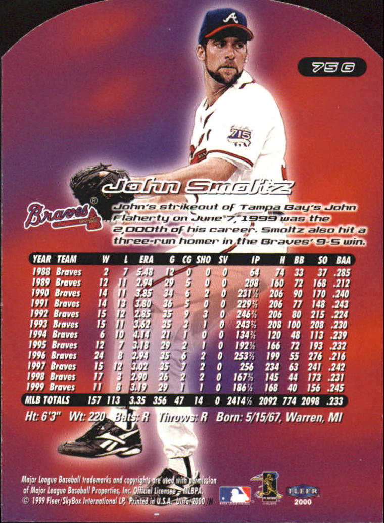 2000 Ultra (Fleer) Baseball "Gold and Platinum Medallion" Parallel Cards - Picture 117 of 323