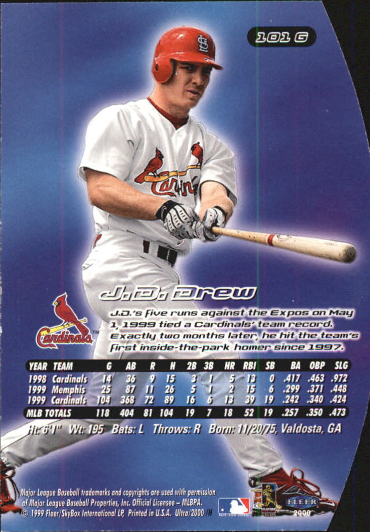 2000 Ultra (Fleer) Baseball "Gold and Platinum Medallion" Parallel Cards - Picture 145 of 323