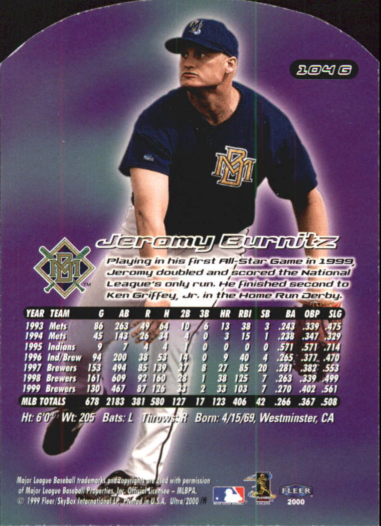 2000 Ultra (Fleer) Baseball "Gold and Platinum Medallion" Parallel Cards - Picture 151 of 323