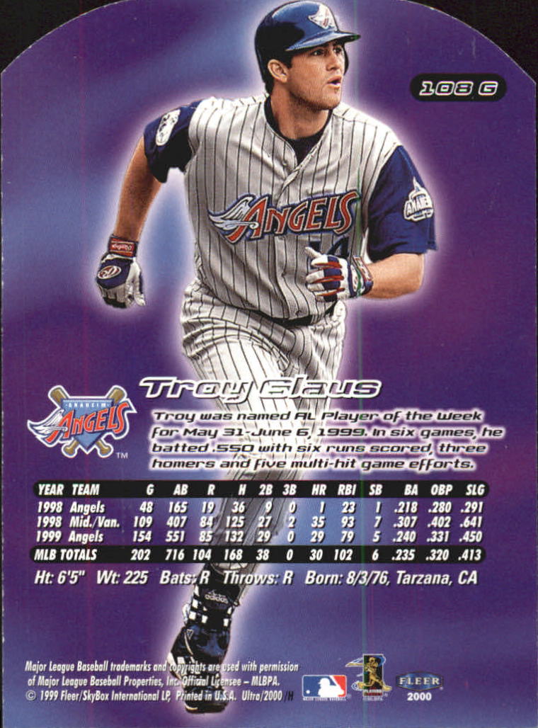 2000 Ultra (Fleer) Baseball "Gold and Platinum Medallion" Parallel Cards - Picture 157 of 323