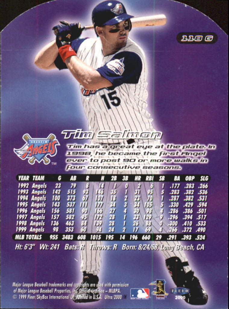 2000 Ultra (Fleer) Baseball "Gold and Platinum Medallion" Parallel Cards - Picture 171 of 323