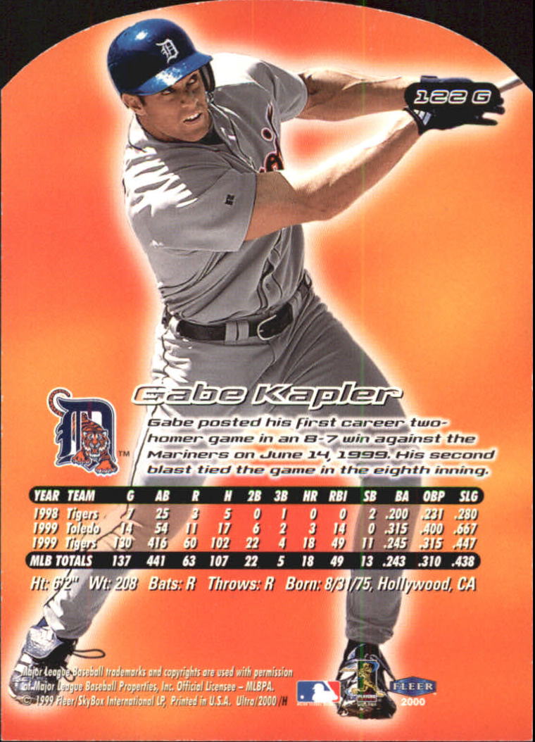 2000 Ultra (Fleer) Baseball "Gold and Platinum Medallion" Parallel Cards - Picture 179 of 323