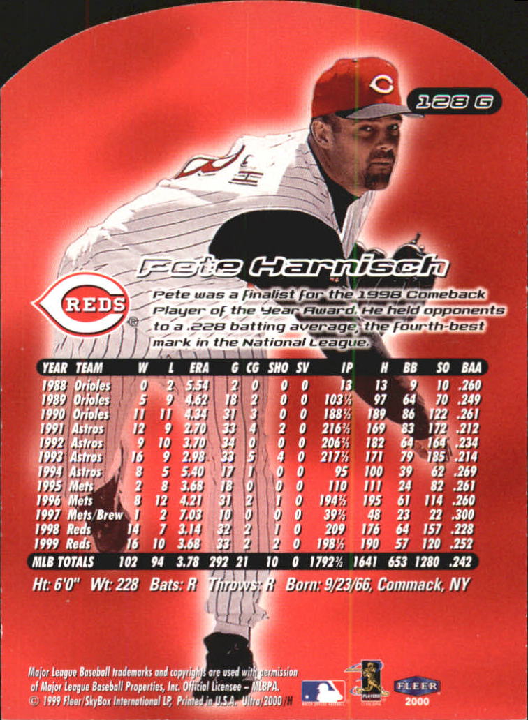 2000 Ultra (Fleer) Baseball "Gold and Platinum Medallion" Parallel Cards - Picture 189 of 323