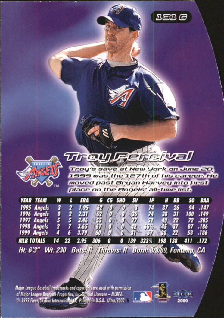 2000 Ultra (Fleer) Baseball "Gold and Platinum Medallion" Parallel Cards - Picture 195 of 323