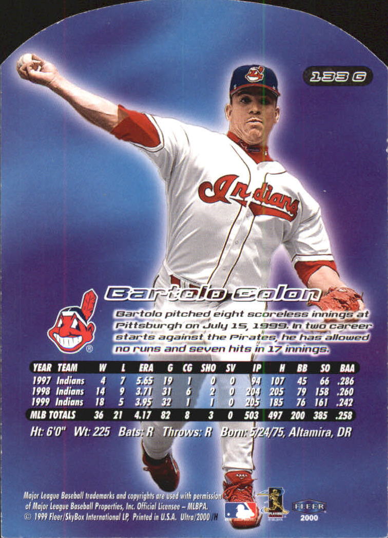 2000 Ultra (Fleer) Baseball "Gold and Platinum Medallion" Parallel Cards - Picture 197 of 323
