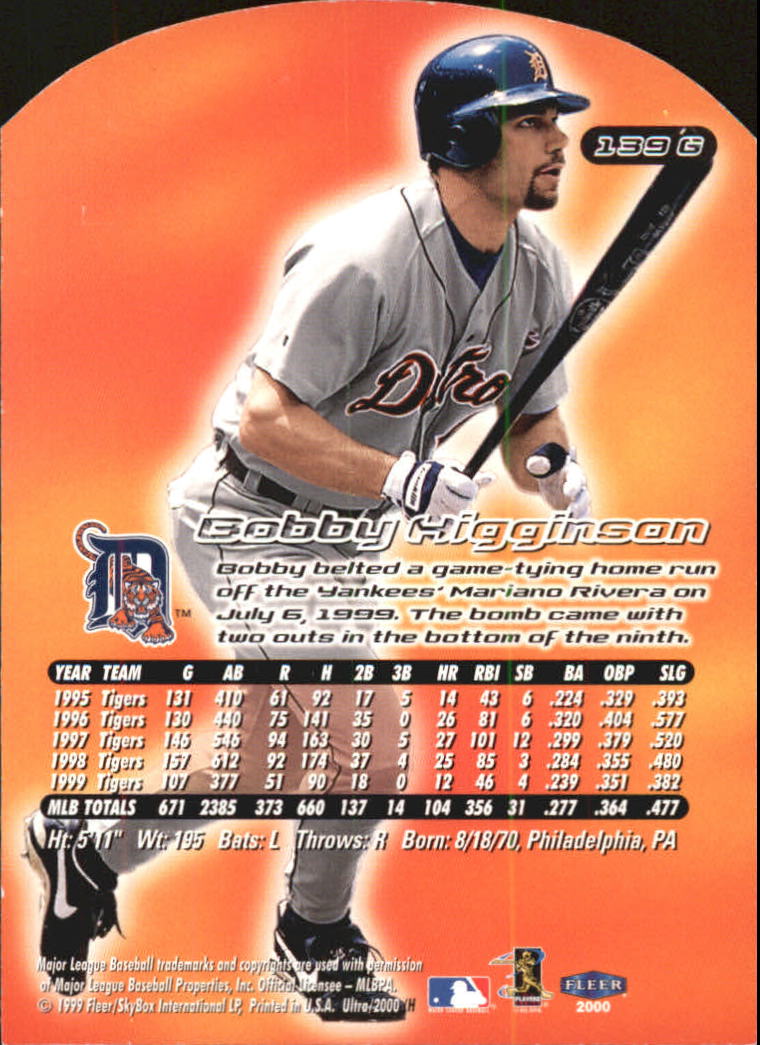 2000 Ultra (Fleer) Baseball "Gold and Platinum Medallion" Parallel Cards - Picture 209 of 323