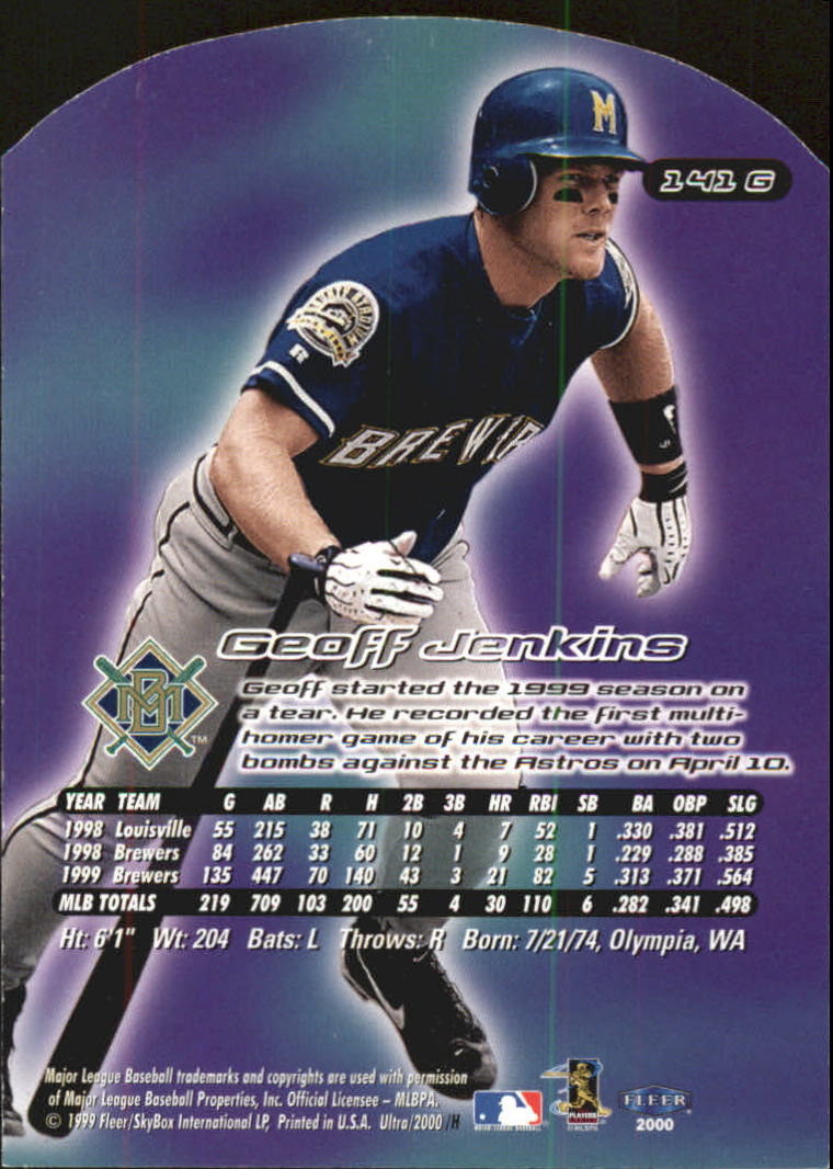 2000 Ultra (Fleer) Baseball "Gold and Platinum Medallion" Parallel Cards - Picture 211 of 323