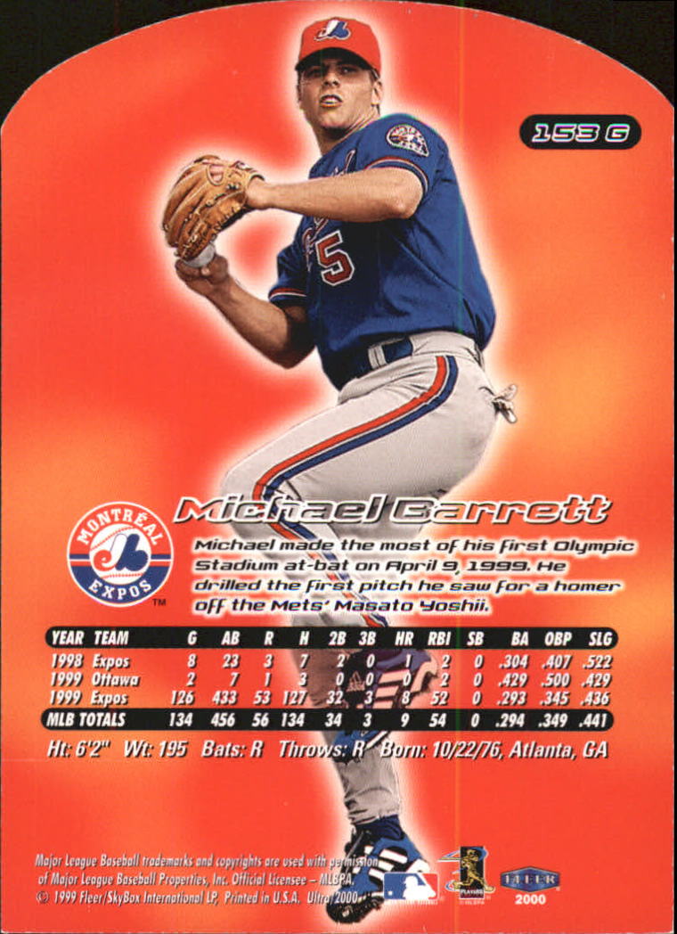 2000 Ultra (Fleer) Baseball "Gold and Platinum Medallion" Parallel Cards - Picture 231 of 323