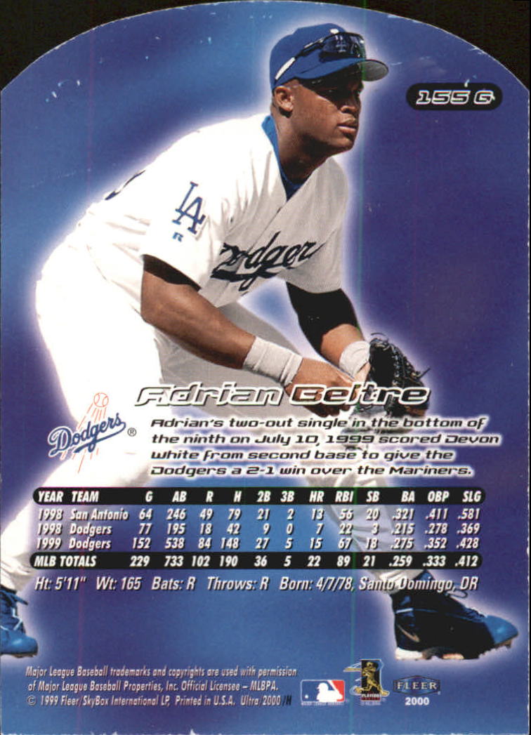 2000 Ultra (Fleer) Baseball "Gold and Platinum Medallion" Parallel Cards - Picture 235 of 323
