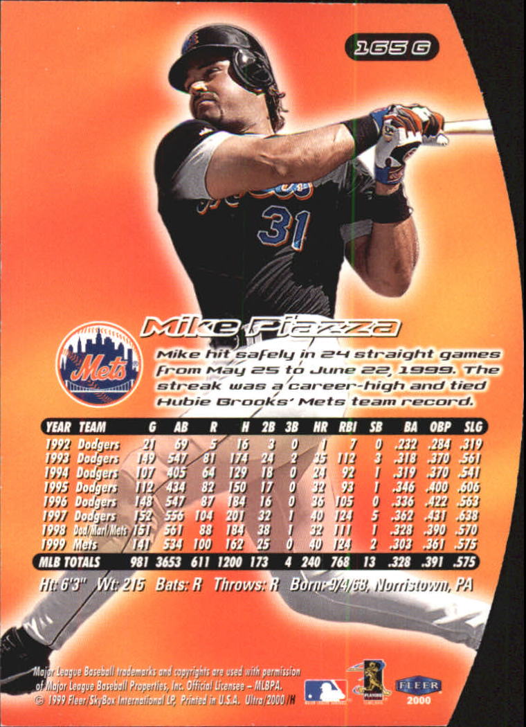 2000 Ultra (Fleer) Baseball "Gold and Platinum Medallion" Parallel Cards - Picture 247 of 323