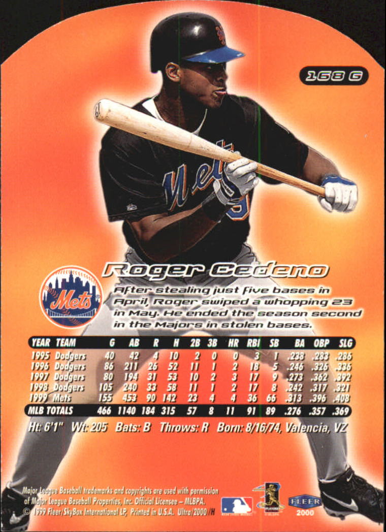 2000 Ultra (Fleer) Baseball "Gold and Platinum Medallion" Parallel Cards - Picture 253 of 323