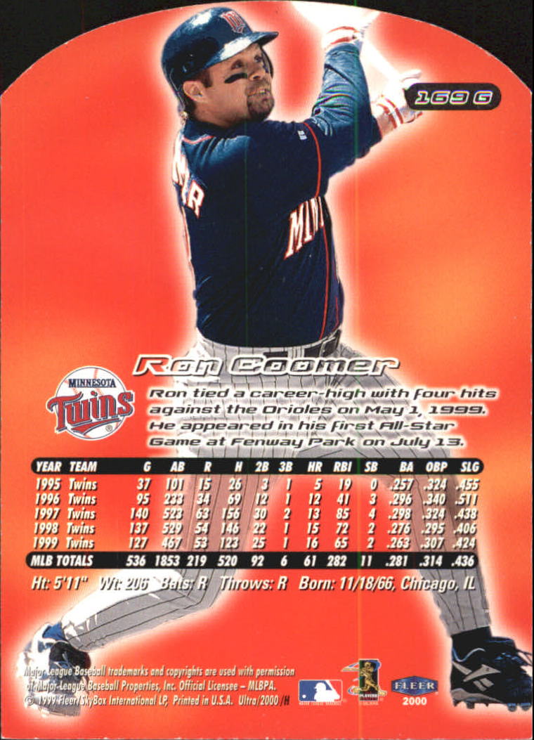 2000 Ultra (Fleer) Baseball "Gold and Platinum Medallion" Parallel Cards - Picture 255 of 323