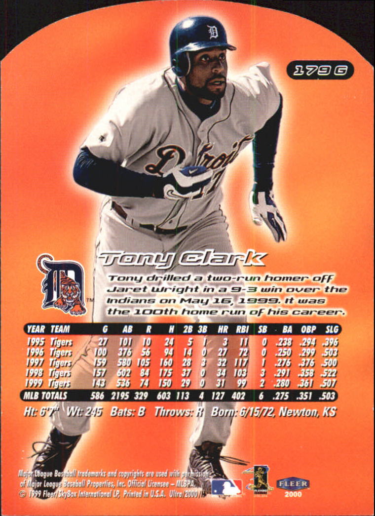 2000 Ultra (Fleer) Baseball "Gold and Platinum Medallion" Parallel Cards - Picture 265 of 323