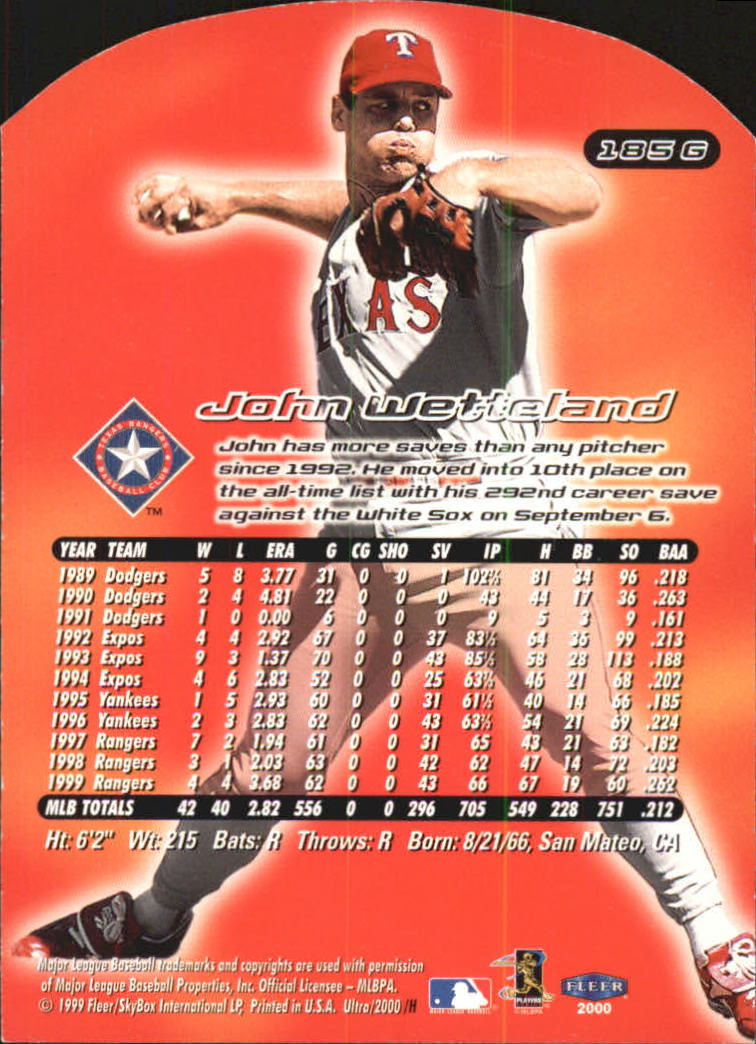 2000 Ultra (Fleer) Baseball "Gold and Platinum Medallion" Parallel Cards - Picture 269 of 323