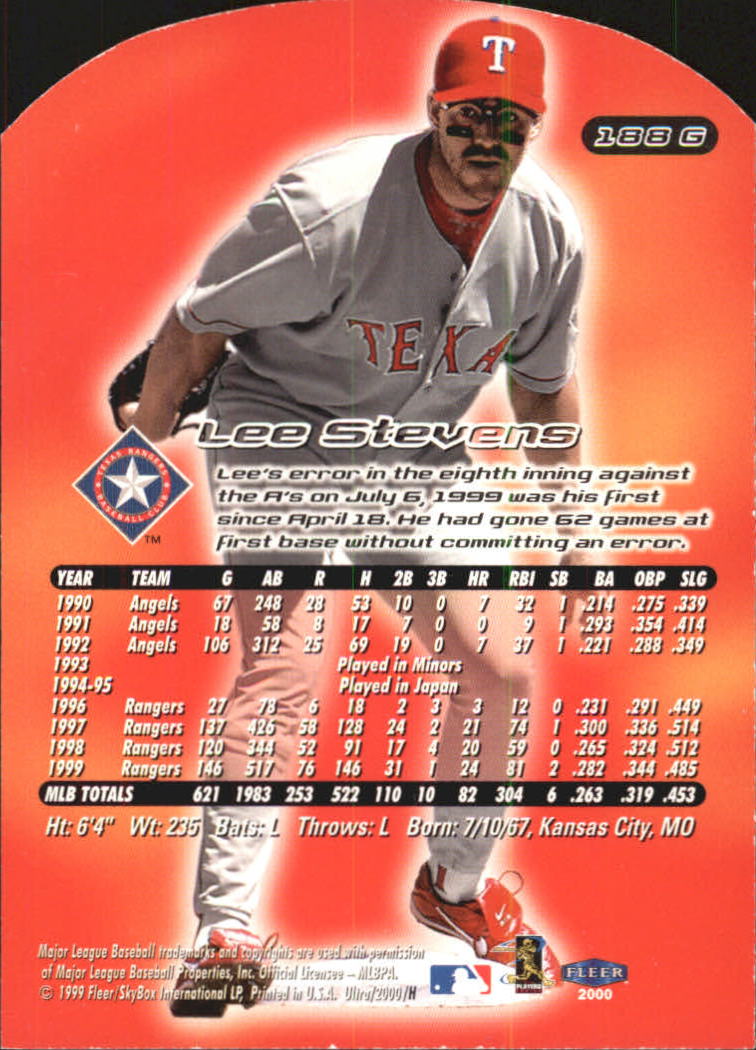 2000 Ultra (Fleer) Baseball "Gold and Platinum Medallion" Parallel Cards - Picture 271 of 323