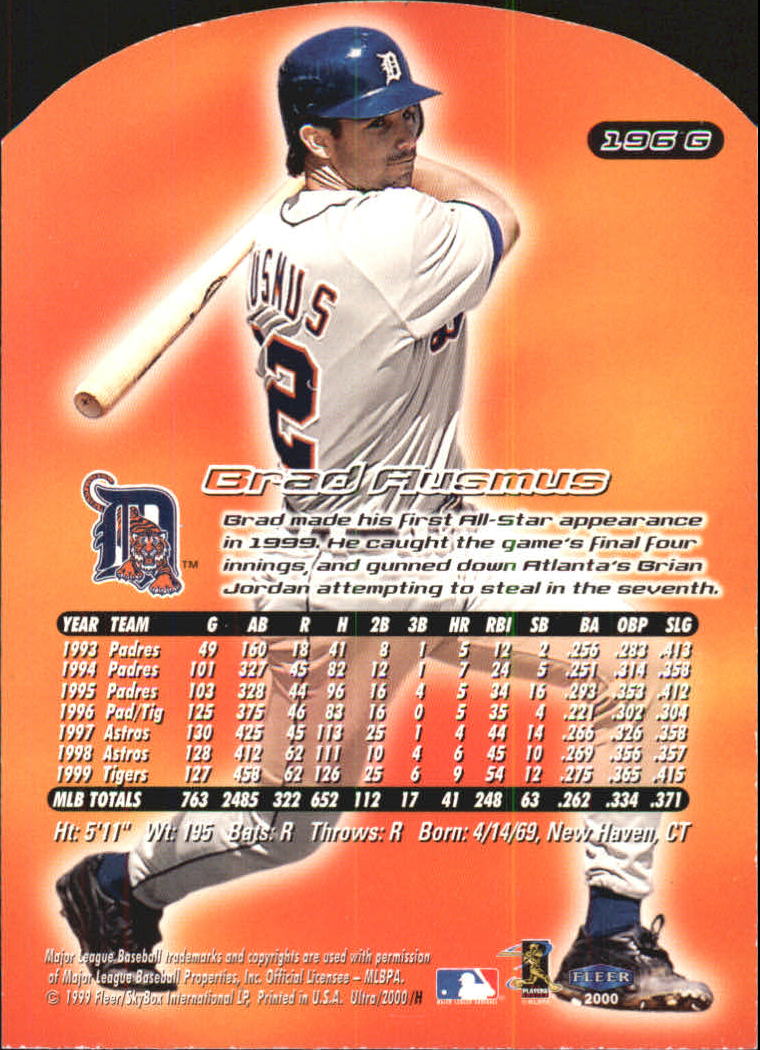 2000 Ultra (Fleer) Baseball "Gold and Platinum Medallion" Parallel Cards - Picture 278 of 323
