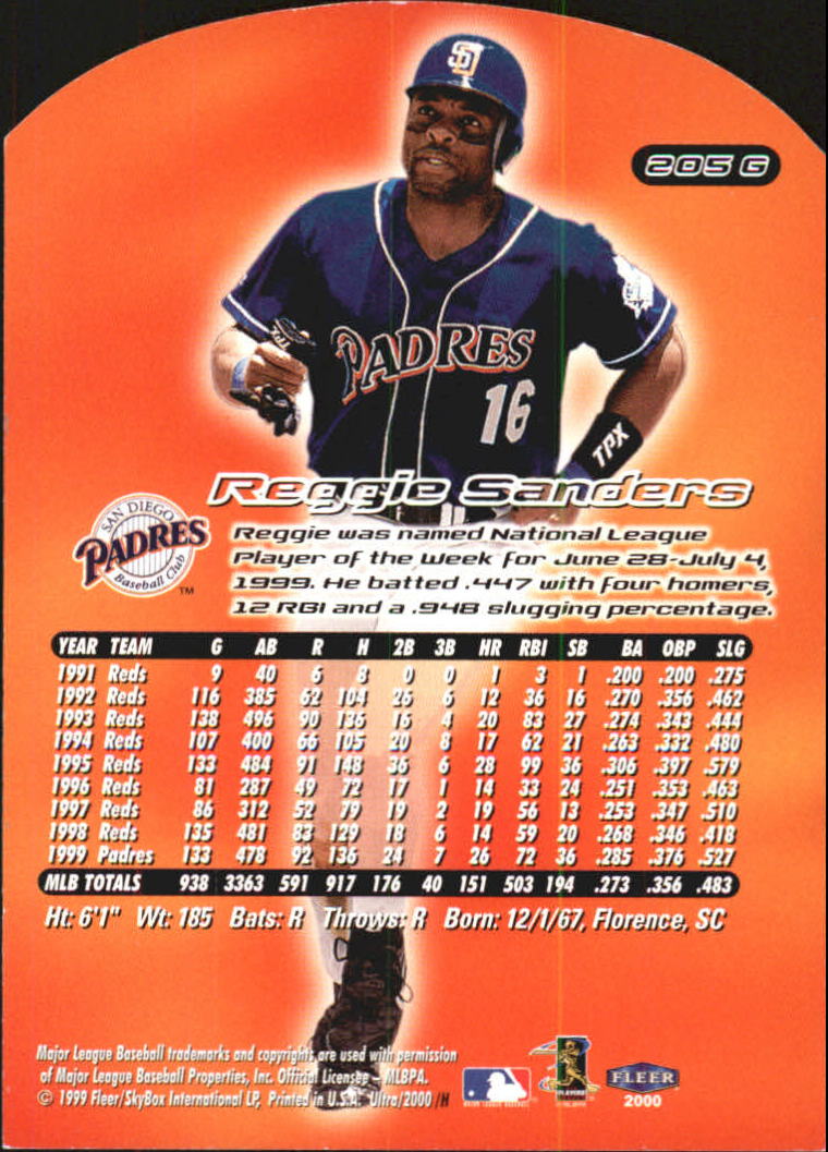 2000 Ultra (Fleer) Baseball "Gold and Platinum Medallion" Parallel Cards - Picture 286 of 323