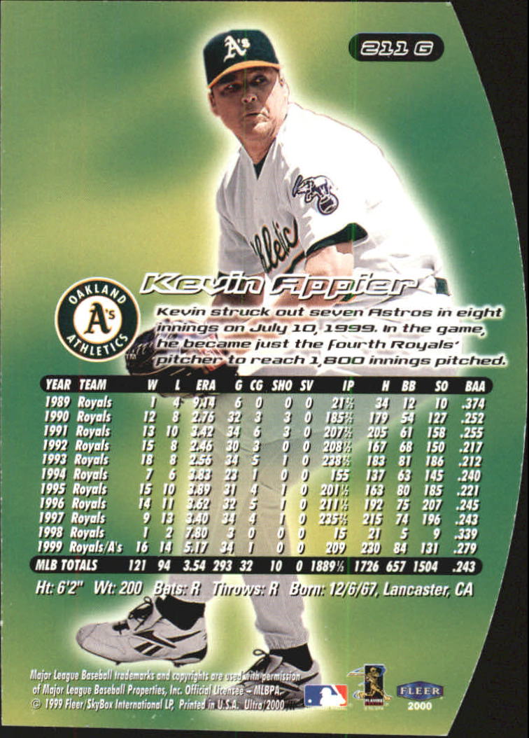 2000 Ultra (Fleer) Baseball "Gold and Platinum Medallion" Parallel Cards - Picture 293 of 323