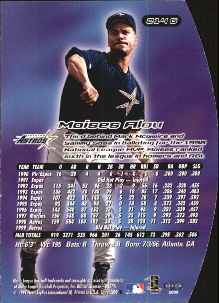 2000 Ultra (Fleer) Baseball "Gold and Platinum Medallion" Parallel Cards - Picture 297 of 323