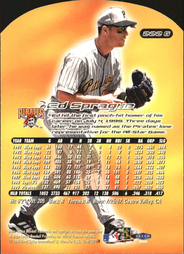 2000 Ultra (Fleer) Baseball "Gold and Platinum Medallion" Parallel Cards - Picture 305 of 323