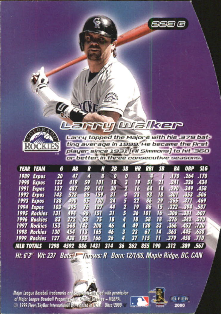 2000 Ultra (Fleer) Baseball "Gold and Platinum Medallion" Parallel Cards - Picture 307 of 323