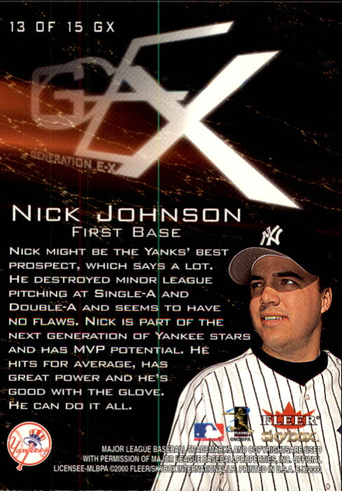 2000 E-X Baseball "Insert" Cards - Picture 17 of 17