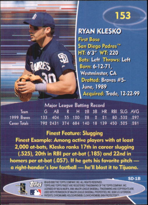 2000 Finest Baseball - Picture 33 of 203