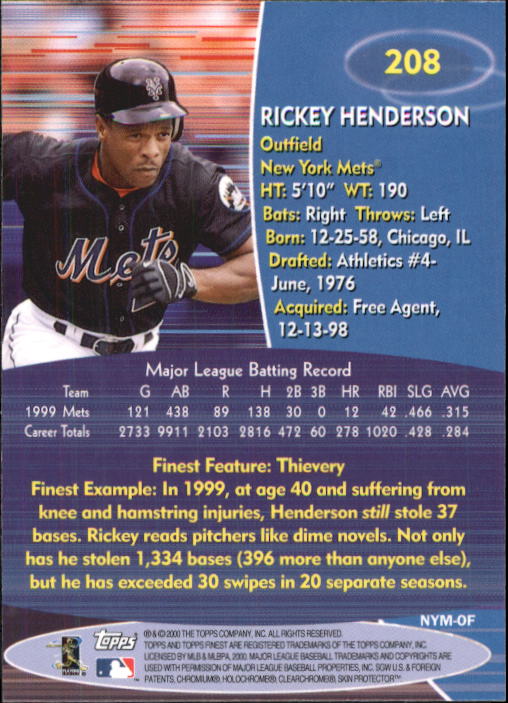 2000 Finest Baseball - Picture 119 of 203