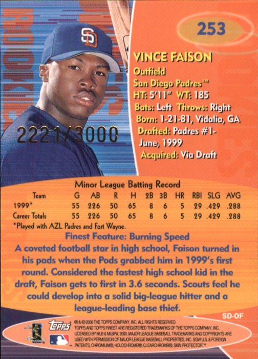 2000 Finest Baseball - Picture 181 of 203