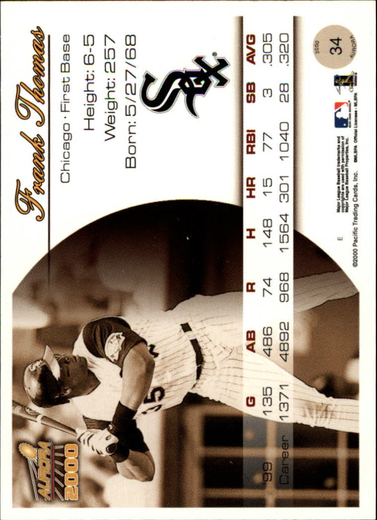 2000 Aurora Baseball Card Pick - Picture 67 of 281