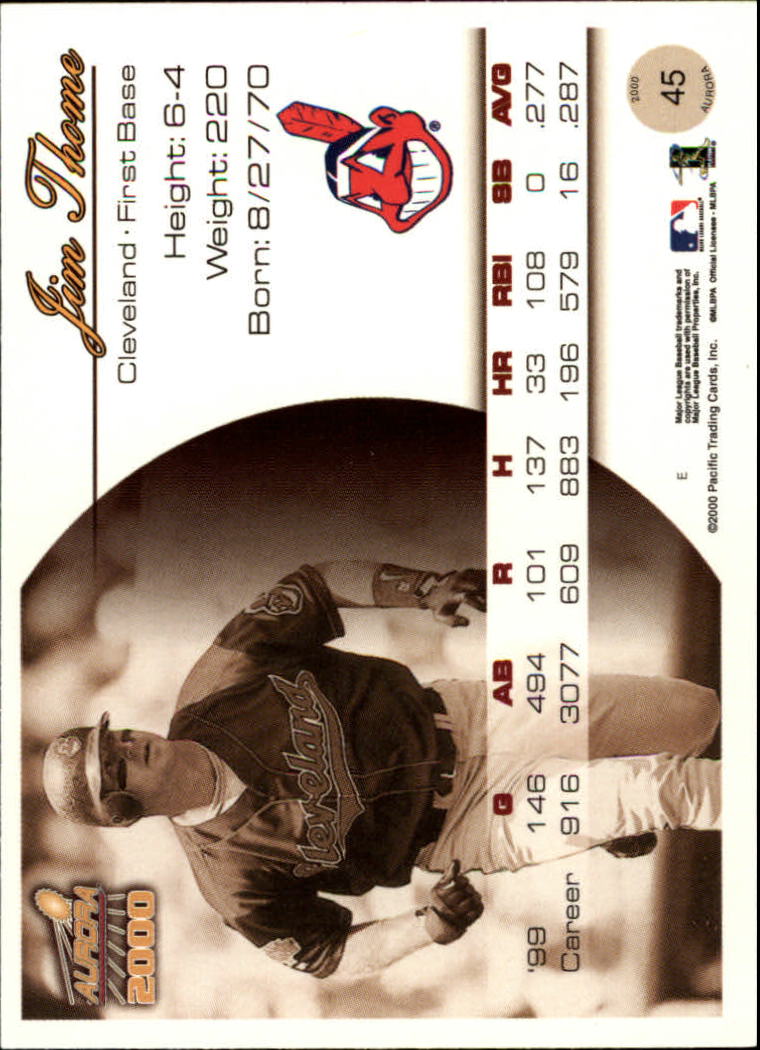 2000 Aurora Baseball Card Pick - Picture 89 of 281