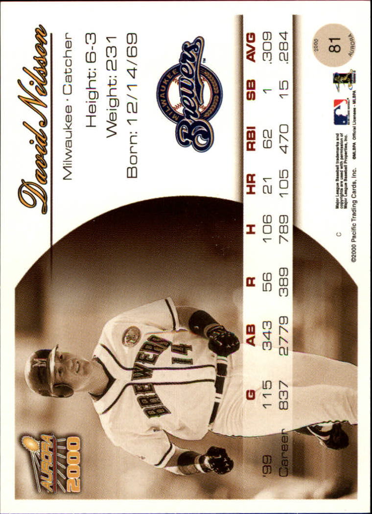 2000 Aurora Baseball Card Pick - Picture 153 of 281