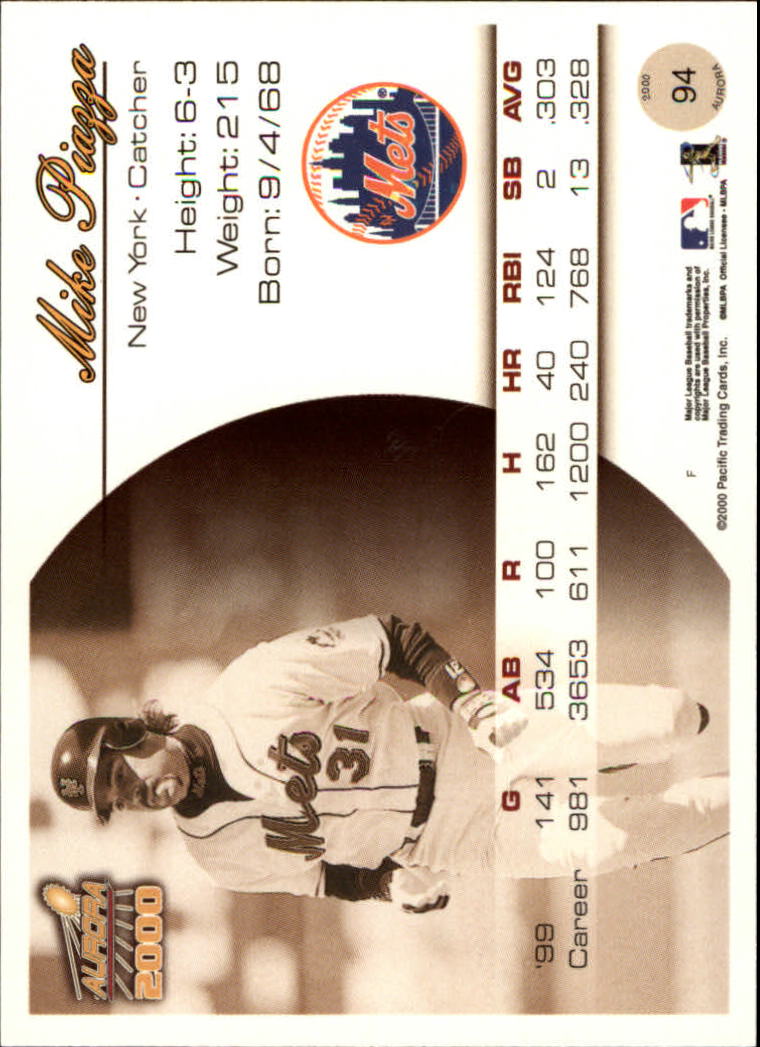 2000 Aurora Baseball Card Pick - Picture 179 of 281