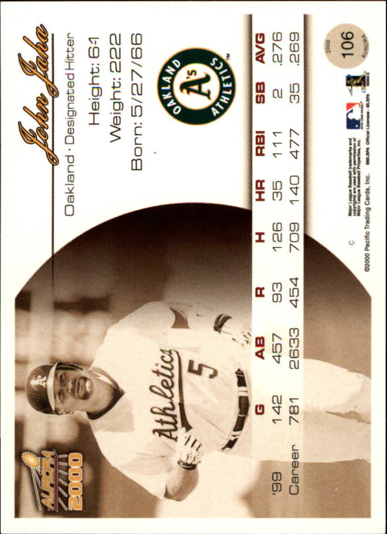 2000 Aurora Baseball Card Pick - Picture 201 of 281