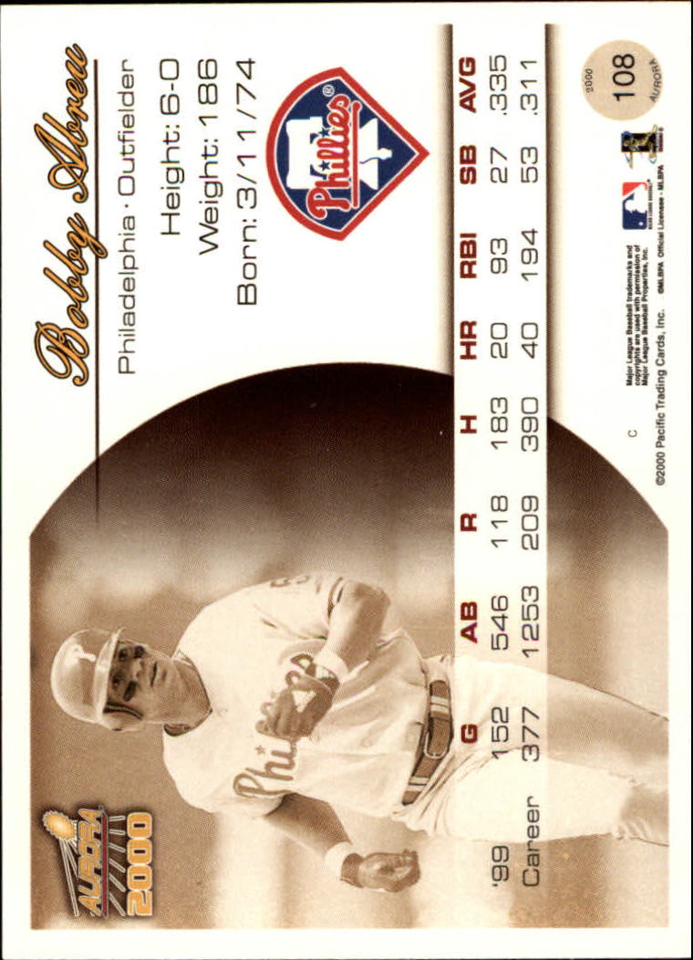 2000 Aurora Baseball Card Pick - Picture 205 of 281