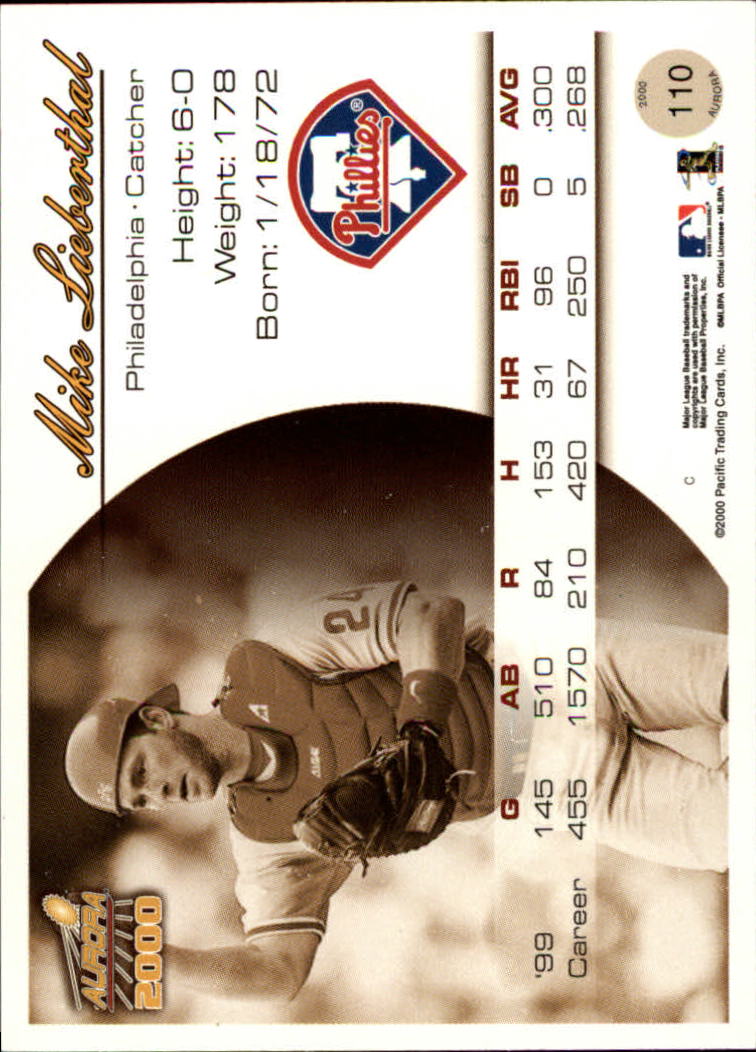 2000 Aurora Baseball Card Pick - Picture 209 of 281