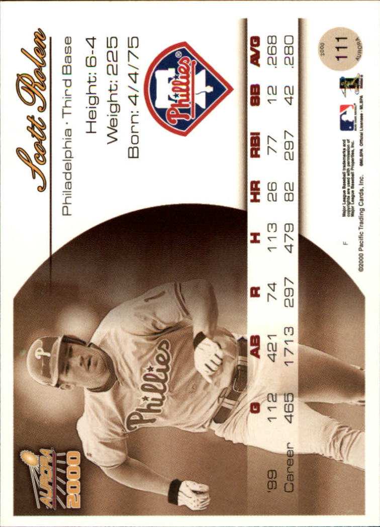 2000 Aurora Baseball Card Pick - Picture 211 of 281