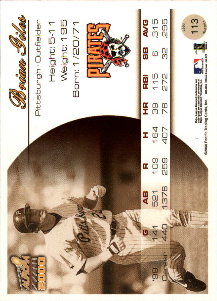 2000 Aurora Baseball Card Pick - Picture 215 of 281