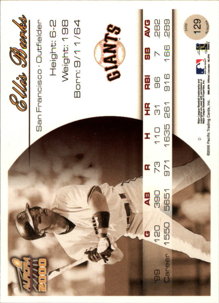 2000 Aurora Baseball Card Pick - Picture 239 of 281