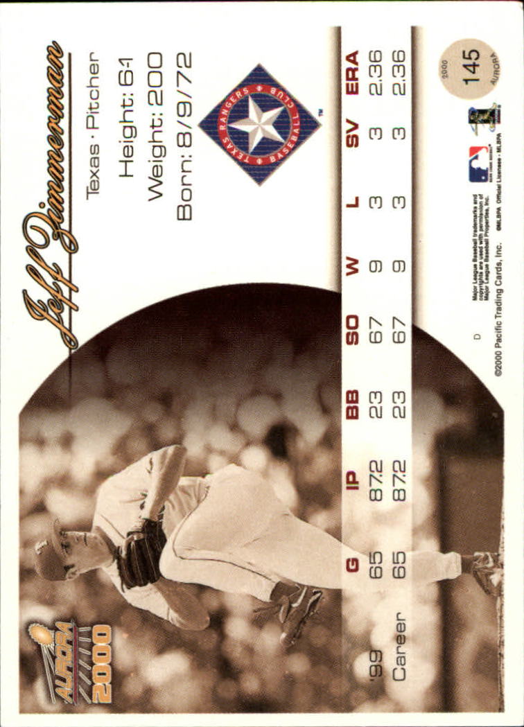 2000 Aurora Baseball Card Pick - Picture 271 of 281