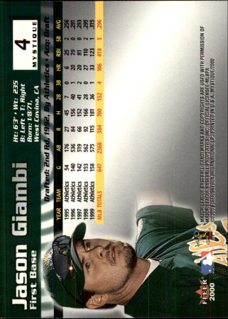 2000 Fleer Mystique Baseball "Main Set" Cards Veterans and Prospects - Picture 7 of 227