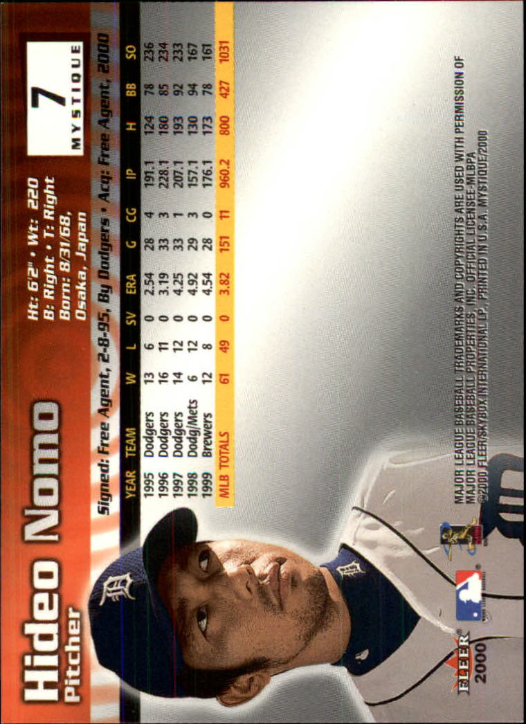 2000 Fleer Mystique Baseball "Main Set" Cards Veterans and Prospects - Picture 11 of 227