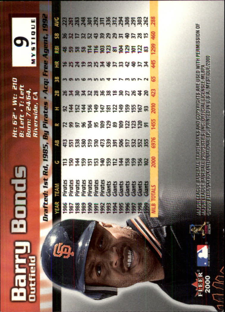 2000 Fleer Mystique Baseball "Main Set" Cards Veterans and Prospects - Picture 15 of 227